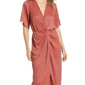 Canyon Rose twist knot Maxi Dress - All in Favor (small)